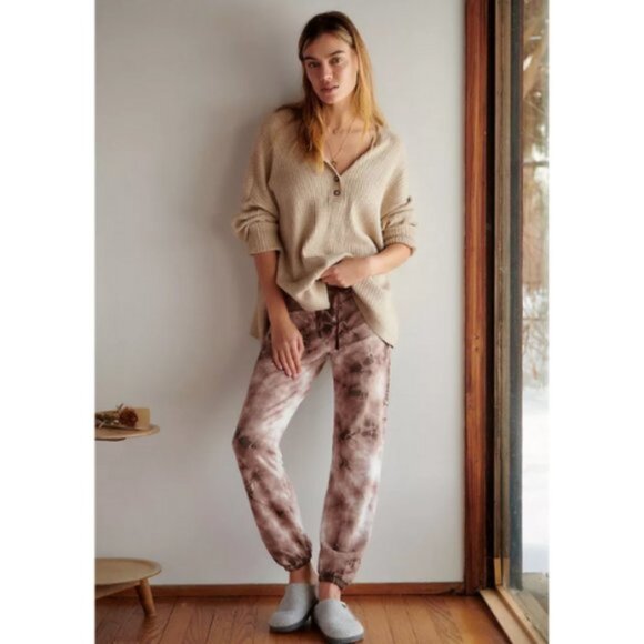 NWT Anthropologie x Stateside Talia Marble-Dyed Joggers | S - Picture 2 of 6